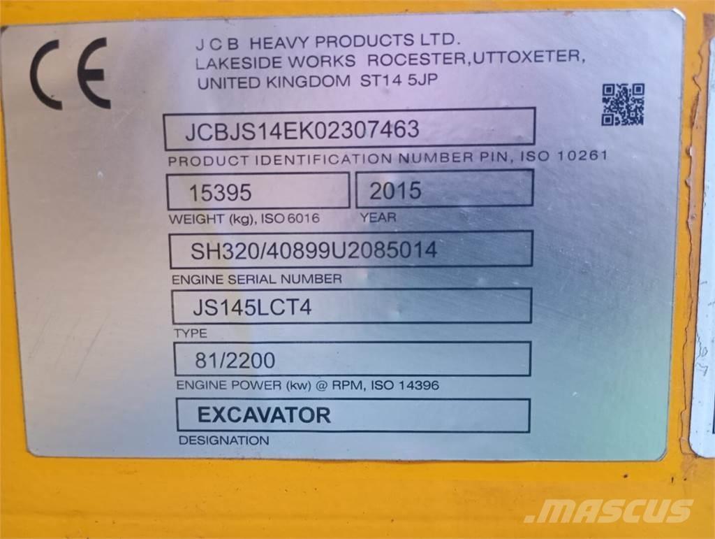 JCB JS 145 Escavatori cingolati