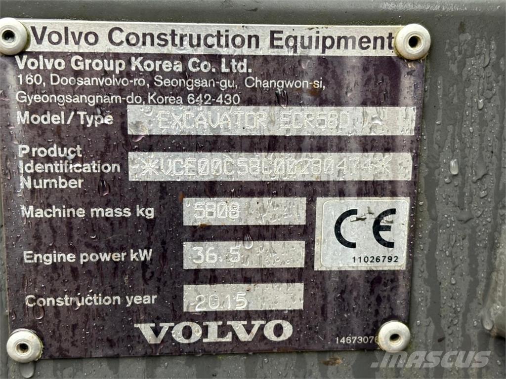 Volvo ECR 58 D Miniescavatori