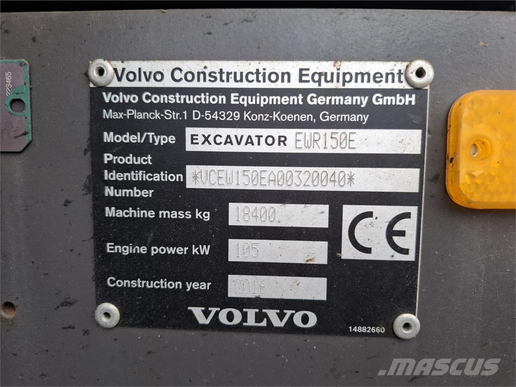Volvo EWR 150 E Escavatori gommati
