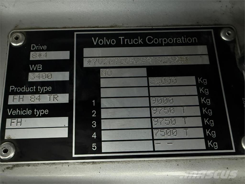 Volvo Fh13 540 Camion con gancio di sollevamento