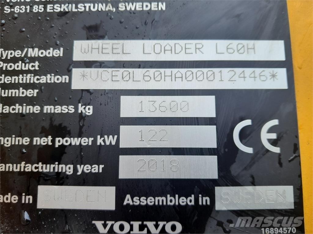 Volvo L60H Pale gommate