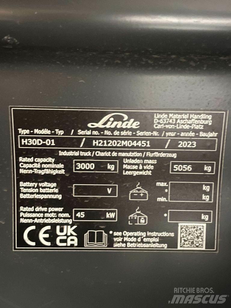 Linde H30D-01-1202 Carrelli elevatori diesel