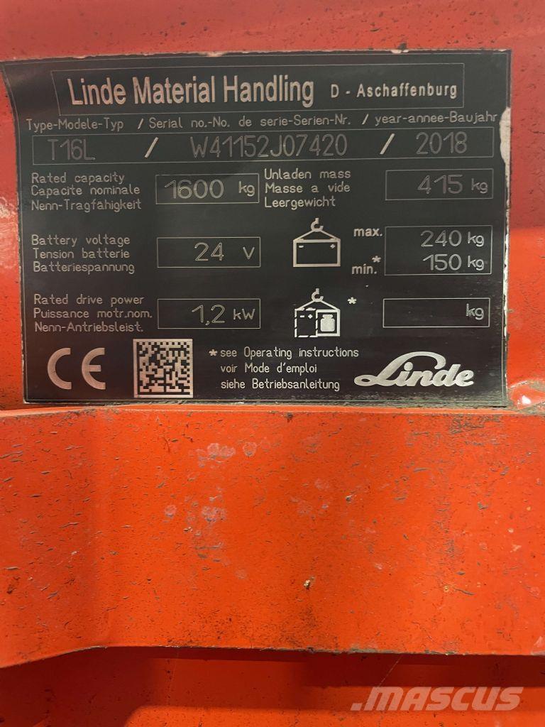Linde T16L-1152 Transpallet manuale