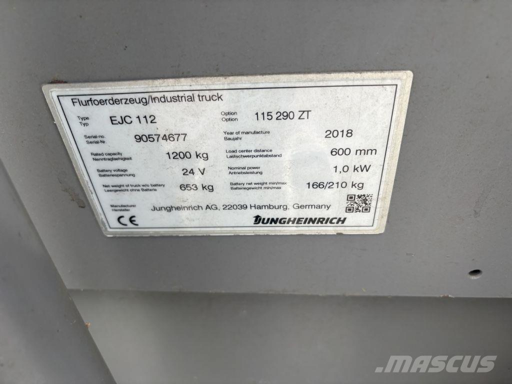 Jungheinrich EJC 112 Transpallet uomo a terra
