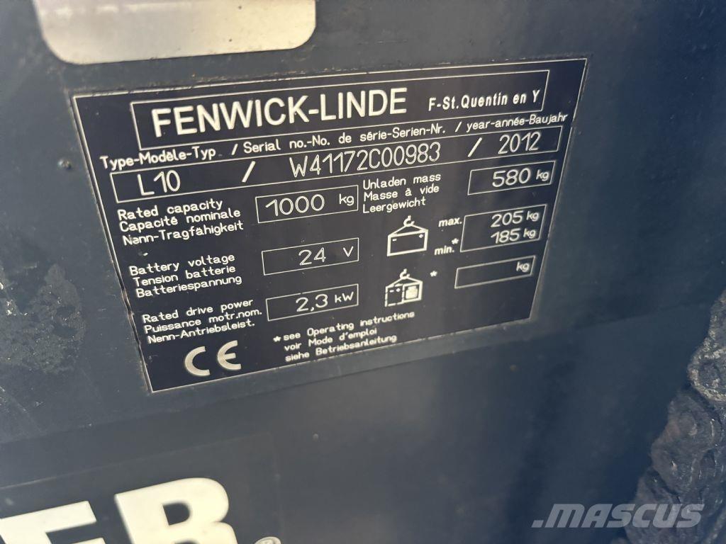 Linde L10 Transpallet uomo a terra