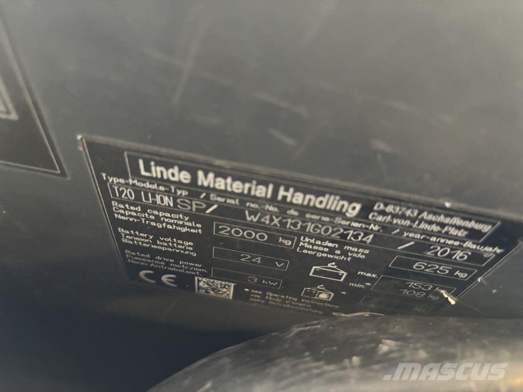 Linde T20 LI-ION SP Carelli stoccatori  automatici-usati