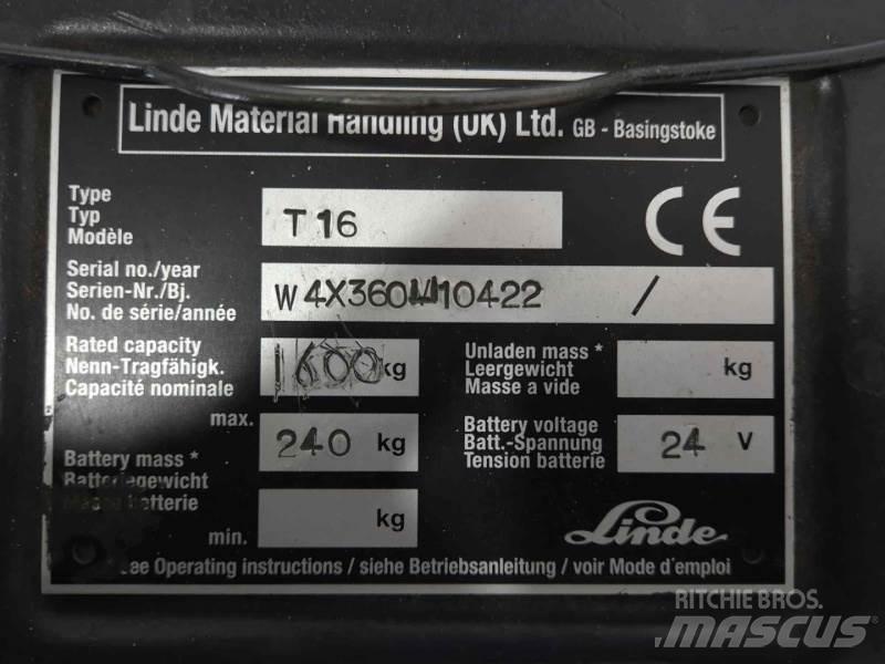 Linde T16 Transpallet elettrici a timone