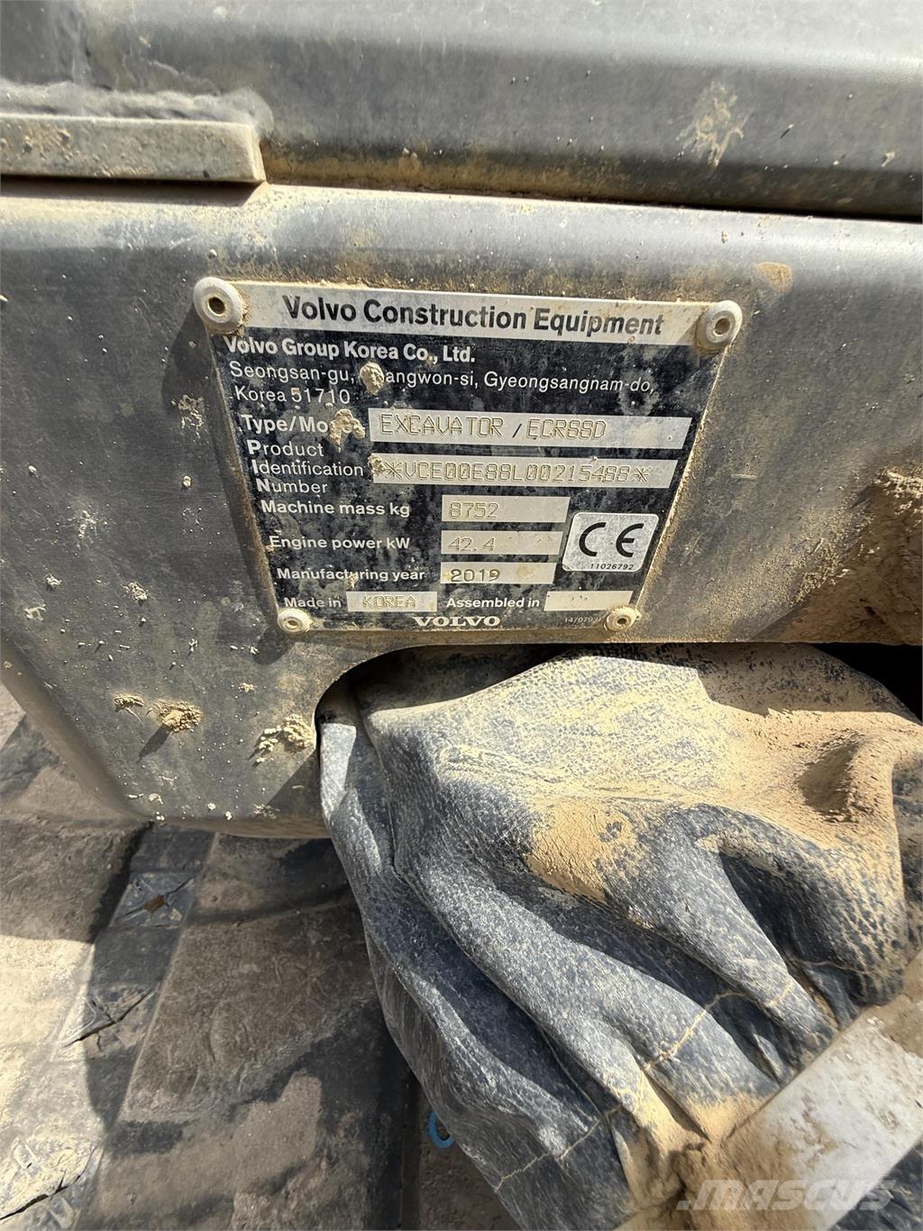 Volvo ECR88D Escavatori cingolati