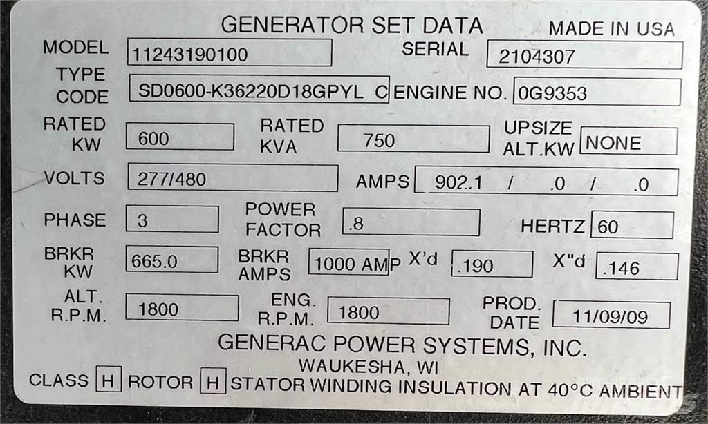 Generac SD600 Generatori diesel