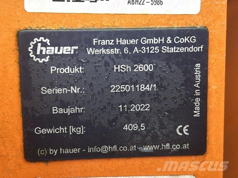 Hauer HSh 2600 Lame spazzaneve e aratri