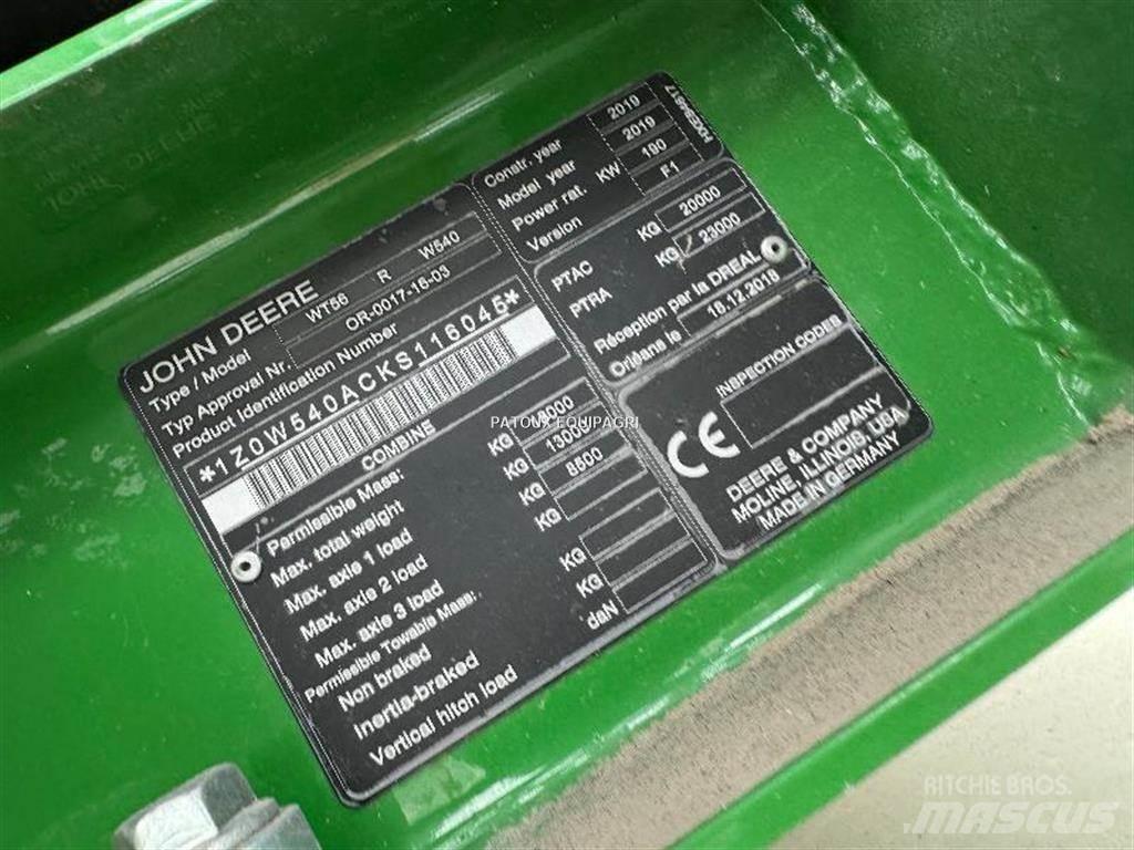 John Deere W540 Mietitrebbiatrici