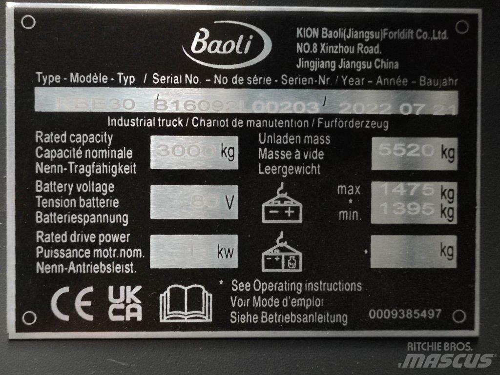 Baoli KBE30 Carrelli elevatori elettrici
