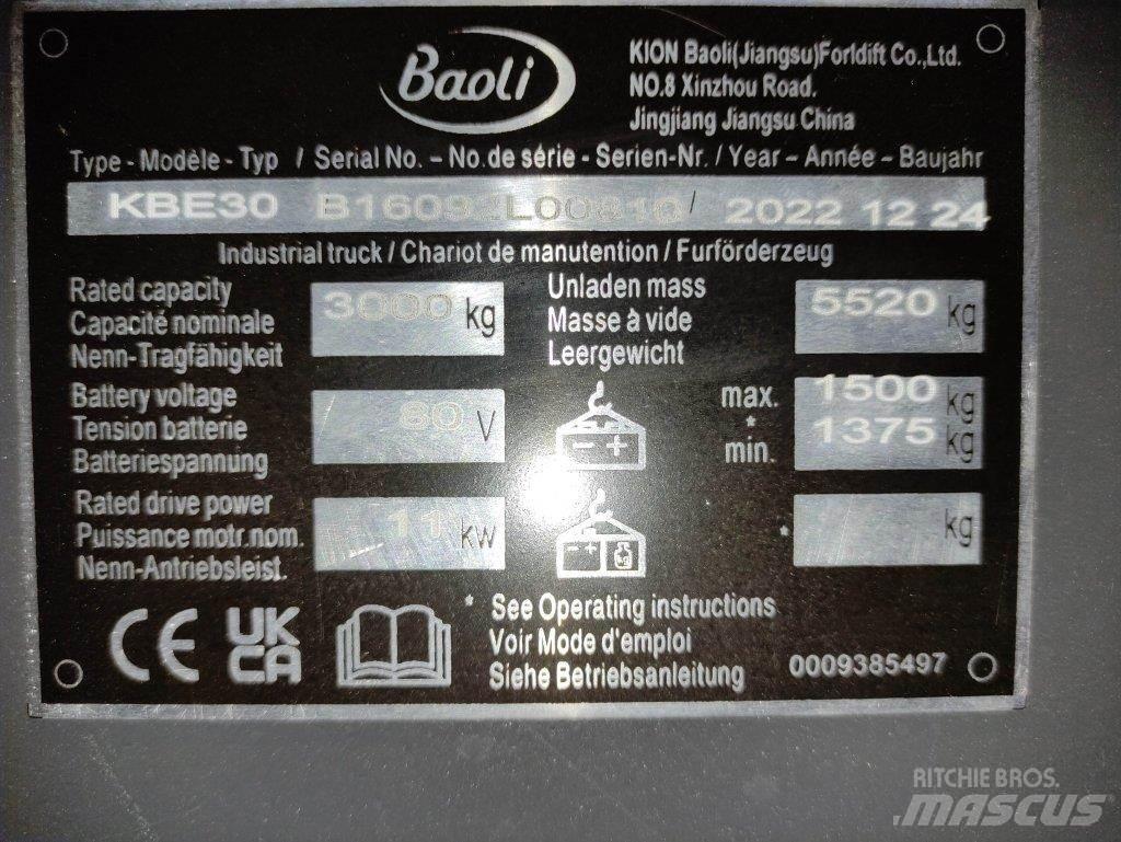 Baoli KBE30 Carrelli elevatori elettrici