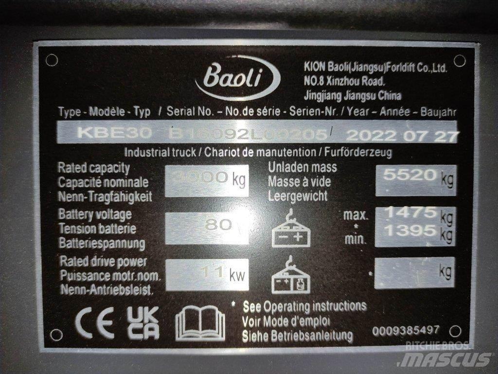 Baoli KBE30 Carrelli elevatori elettrici