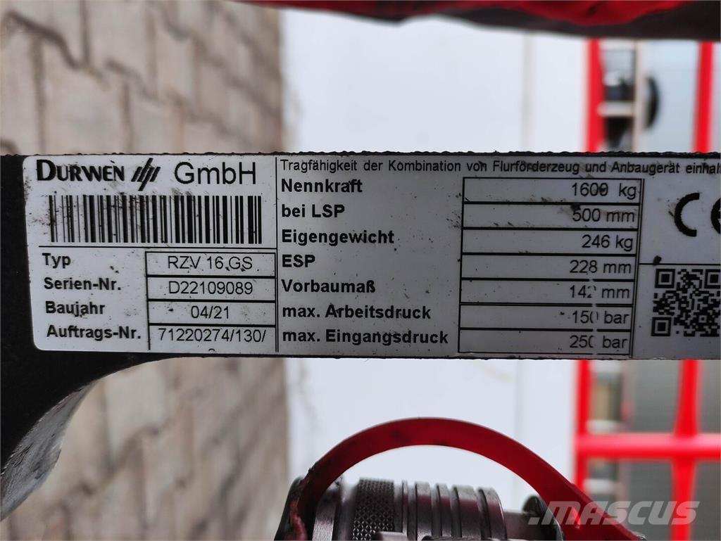 Durwen RZV 16 GS Movimentazione Materiali - Altro