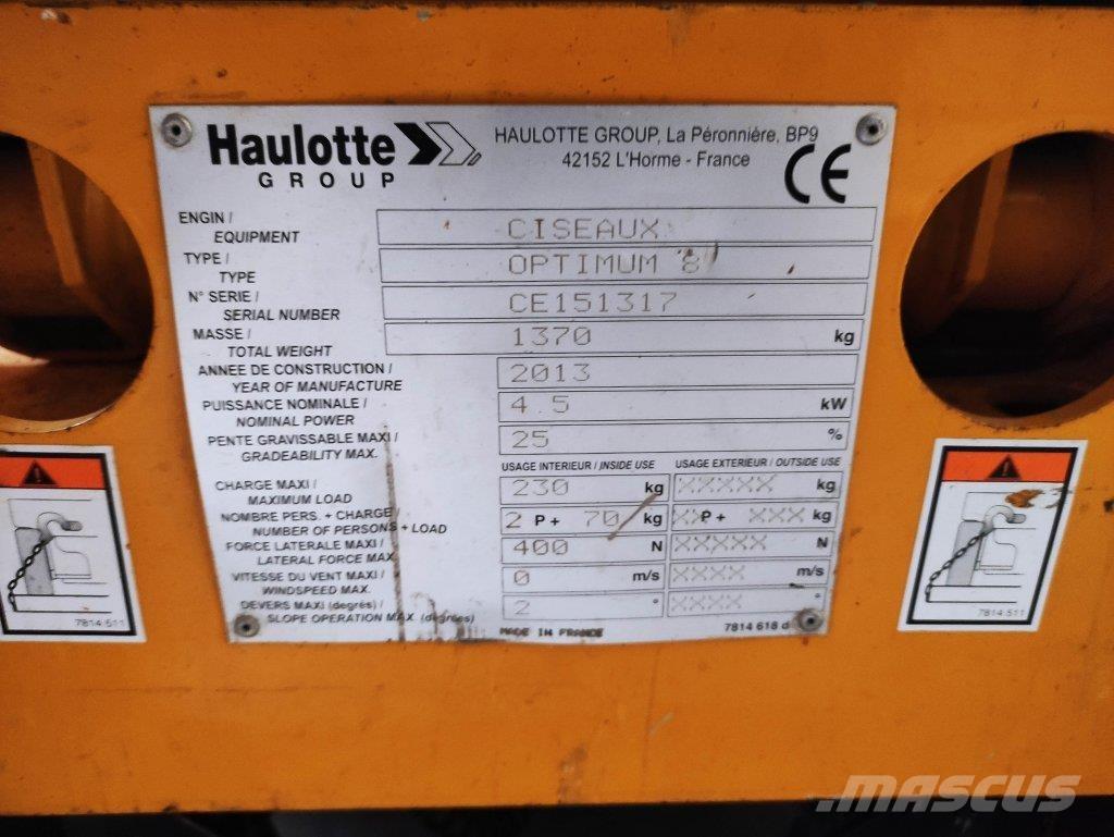 Haulotte OPTIMUM8 Piattaforme a pantografo