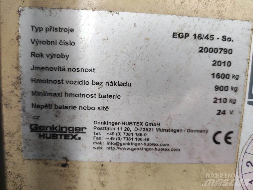 Hubtex EGP16/45-So Transpallet uomo a terra