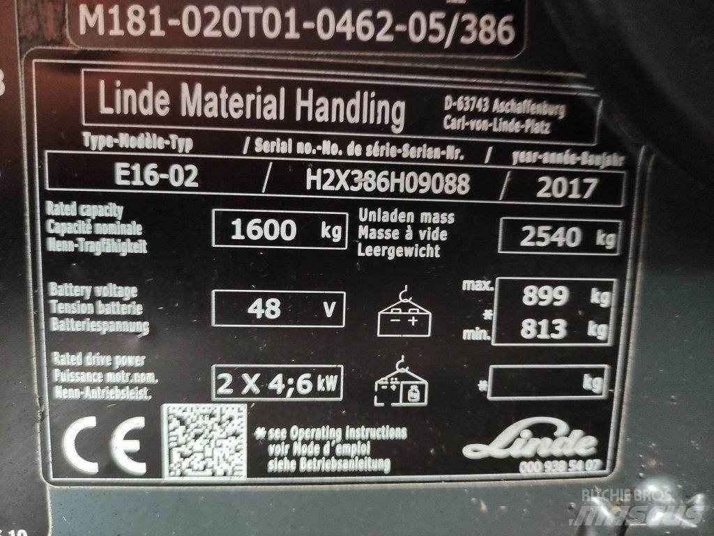 Linde E16-02-386 Carrelli elevatori elettrici
