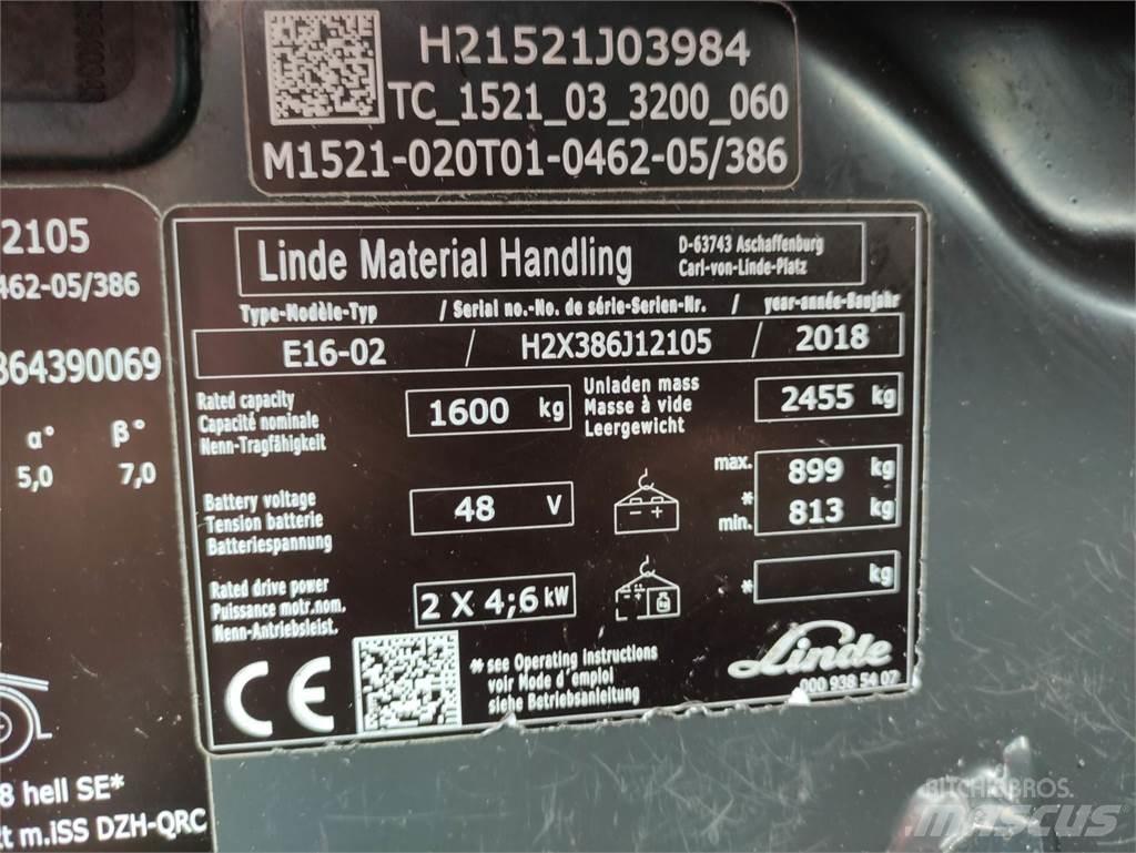 Linde E16-02-386-EVO Carrelli elevatori elettrici