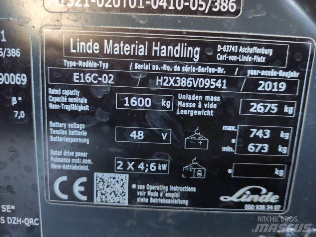 Linde E16C-02-386 EVO Carrelli elevatori elettrici