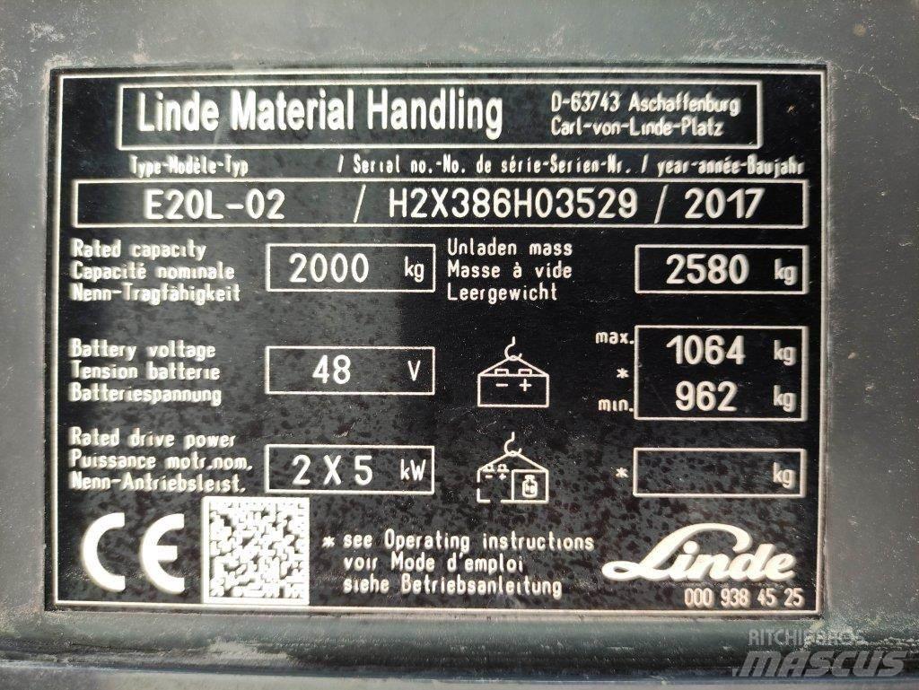 Linde E20L-02-386 Carrelli elevatori elettrici