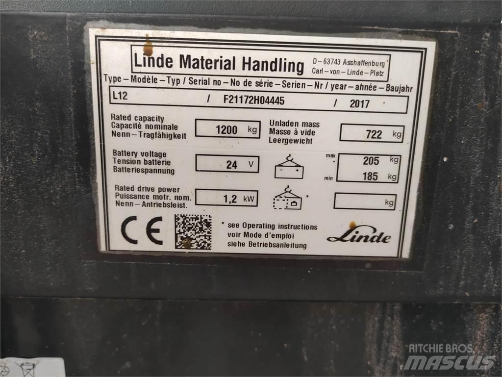 Linde L12 Transpallet uomo a terra