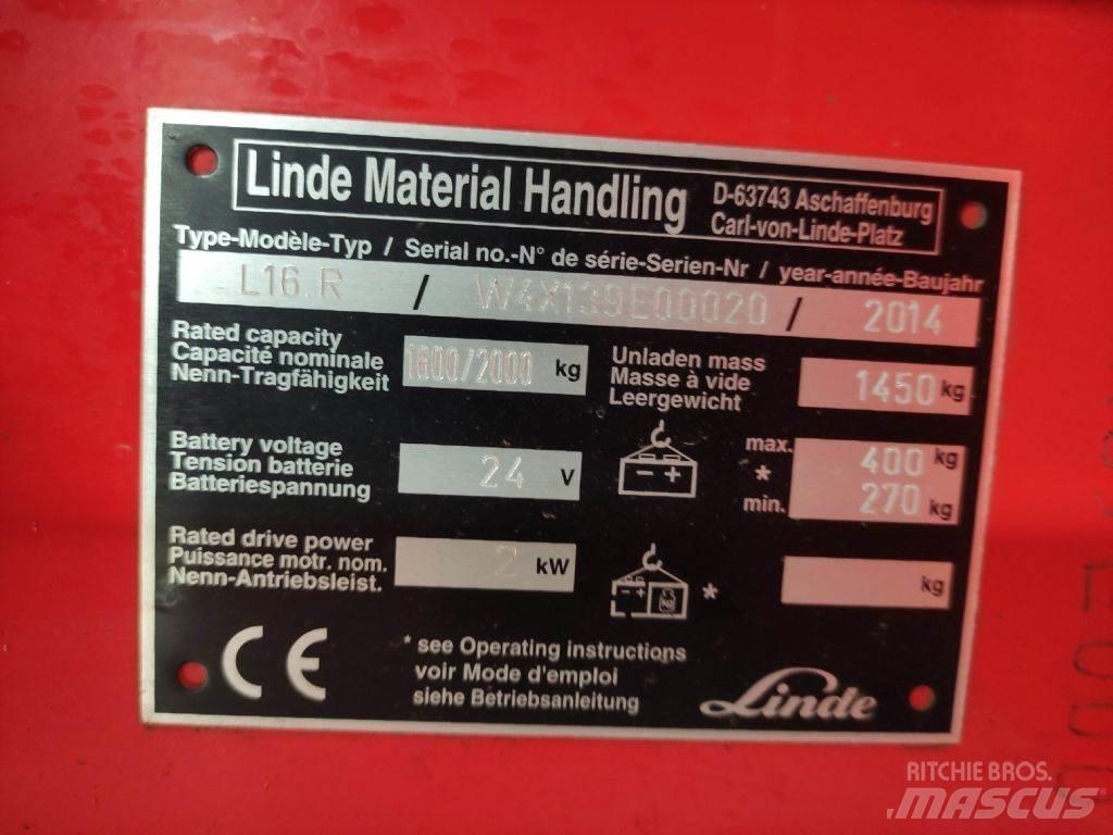 Linde L16R Carrelli elevatori elettrici