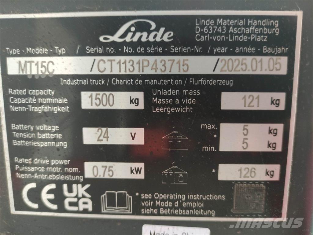 Linde MT15C Transpallet manuale