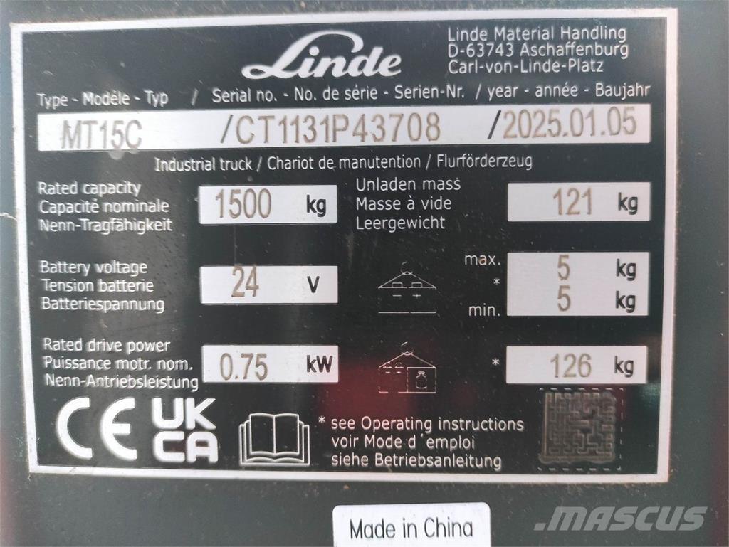 Linde MT15C Transpallet manuale