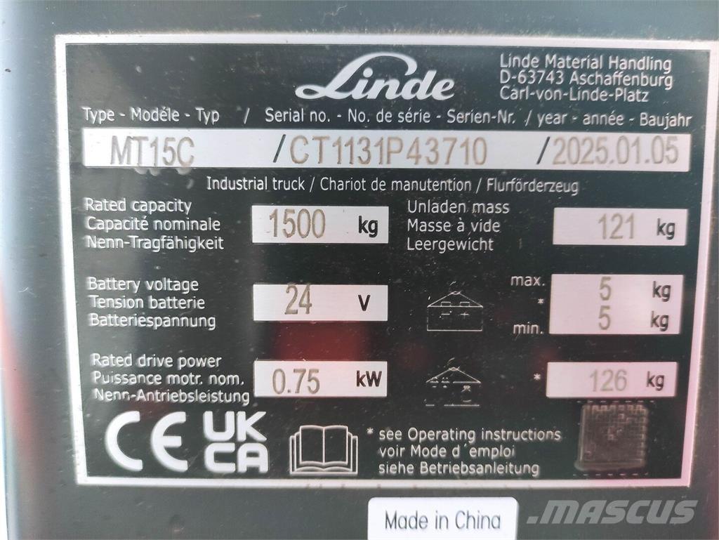 Linde MT15C Transpallet manuale