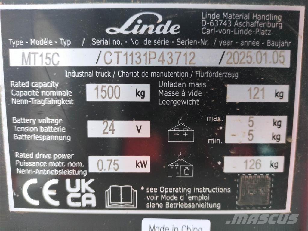 Linde MT15C Transpallet manuale