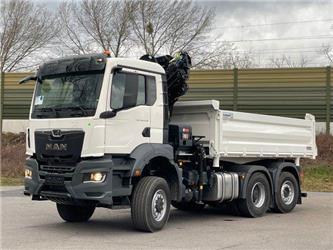MAN TGS 28.430 6x4-4/3-Seiten- Kipper / Hiab 228-6