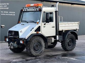 Unimog U90 m. Hydraulik Frontzapfwelle Kipper Plane