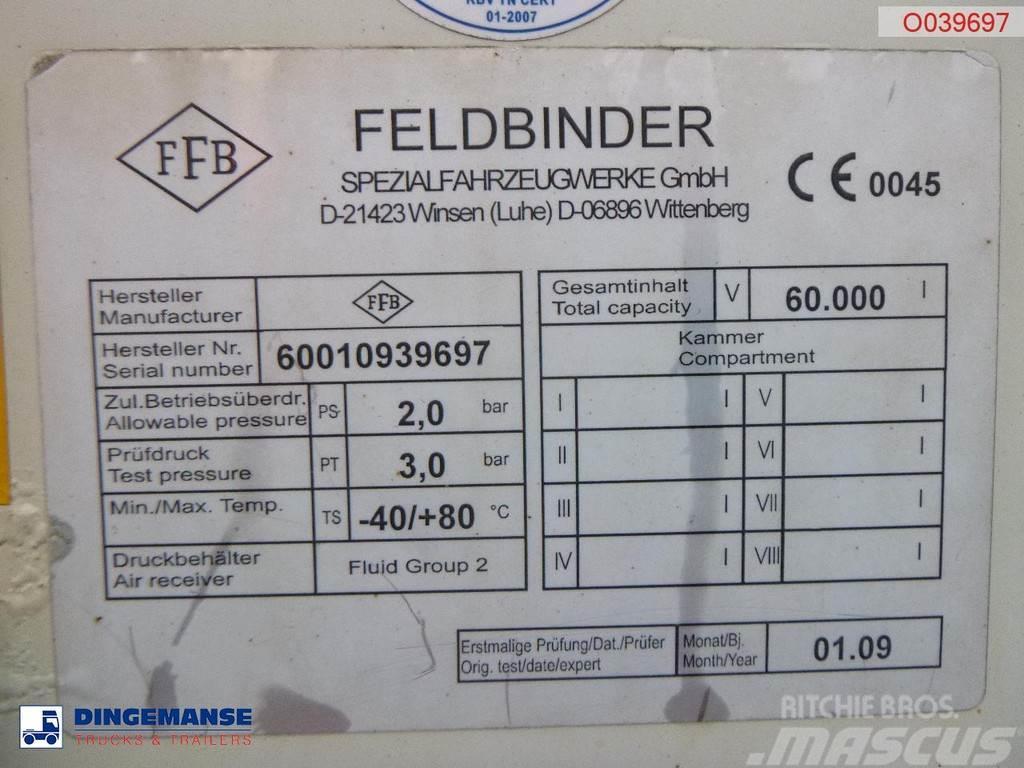Feldbinder Powder tank alu 60 m3 (tipping) Semirimorchi a cassone ribaltabile