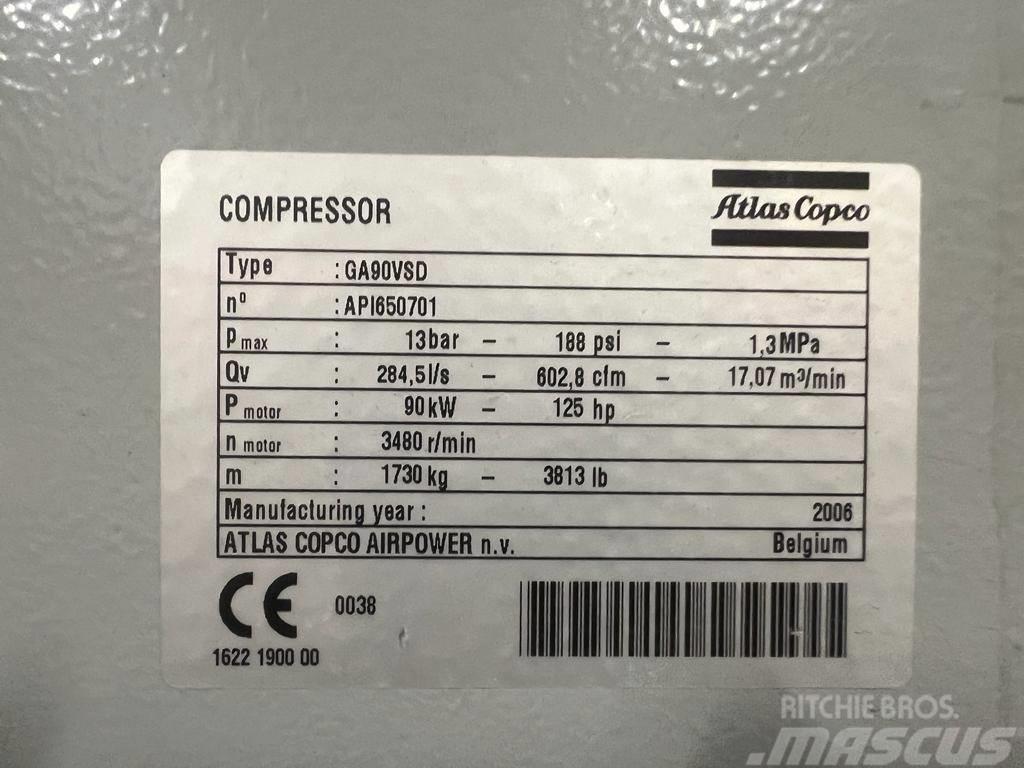 Atlas Copco Compressor, Kompressor GA 90 VSD Compressori