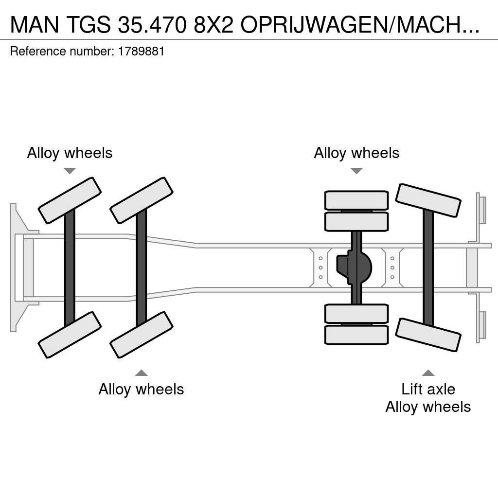 MAN TGS 35.470 8X2 OPRIJWAGEN/MACHINE TRANSPORTER/PLAT Trasportatore per veicoli