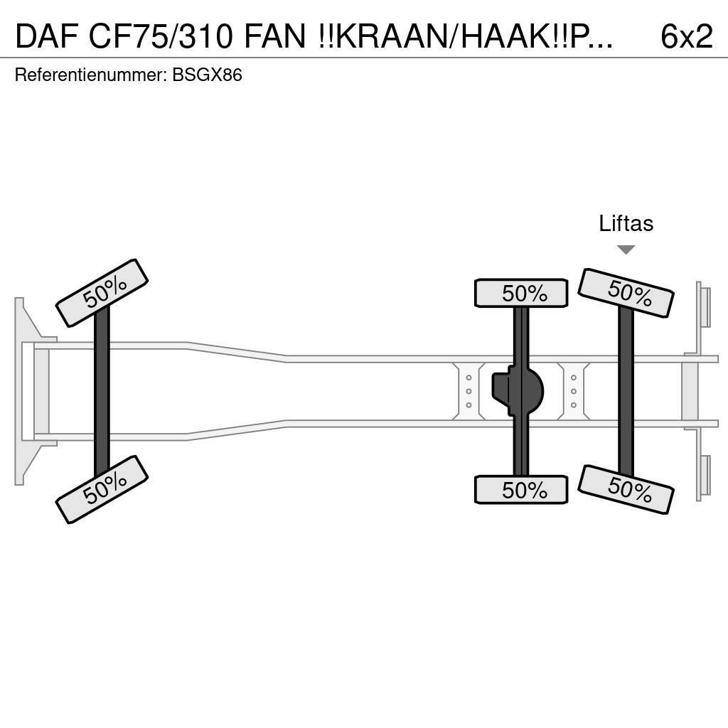 DAF CF75/310 FAN !!KRAAN/HAAK!!PERSCONTAINER!!HIGH PRE Camion con gancio di sollevamento