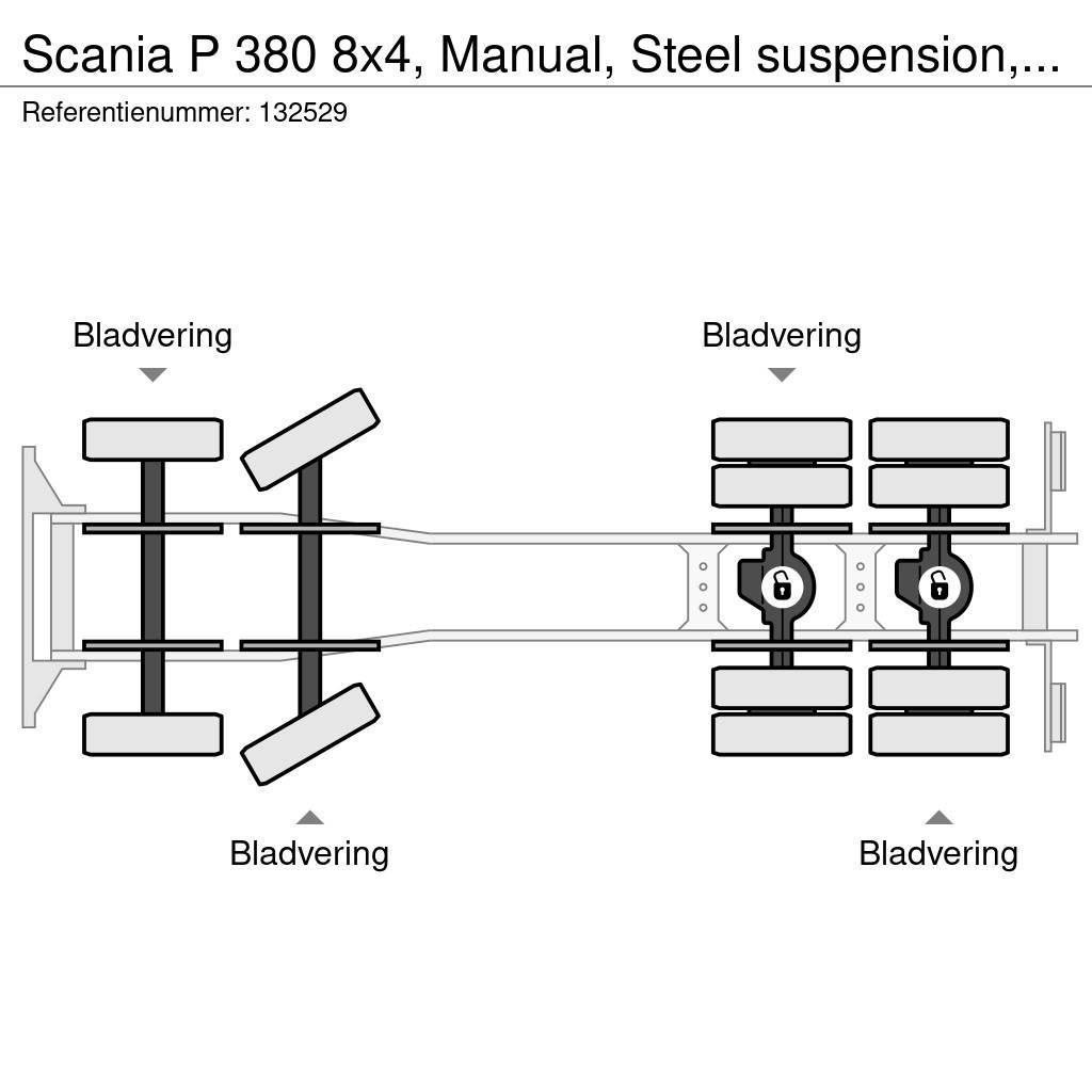 Scania P 380 8x4, Manual, Steel suspension, Liebherr, 9 M Betoniere