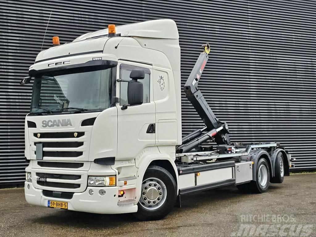Scania R450 6x2*4 / EURO 6 / HOOKLIFT / ABROLKIPPER Camion con gancio di sollevamento