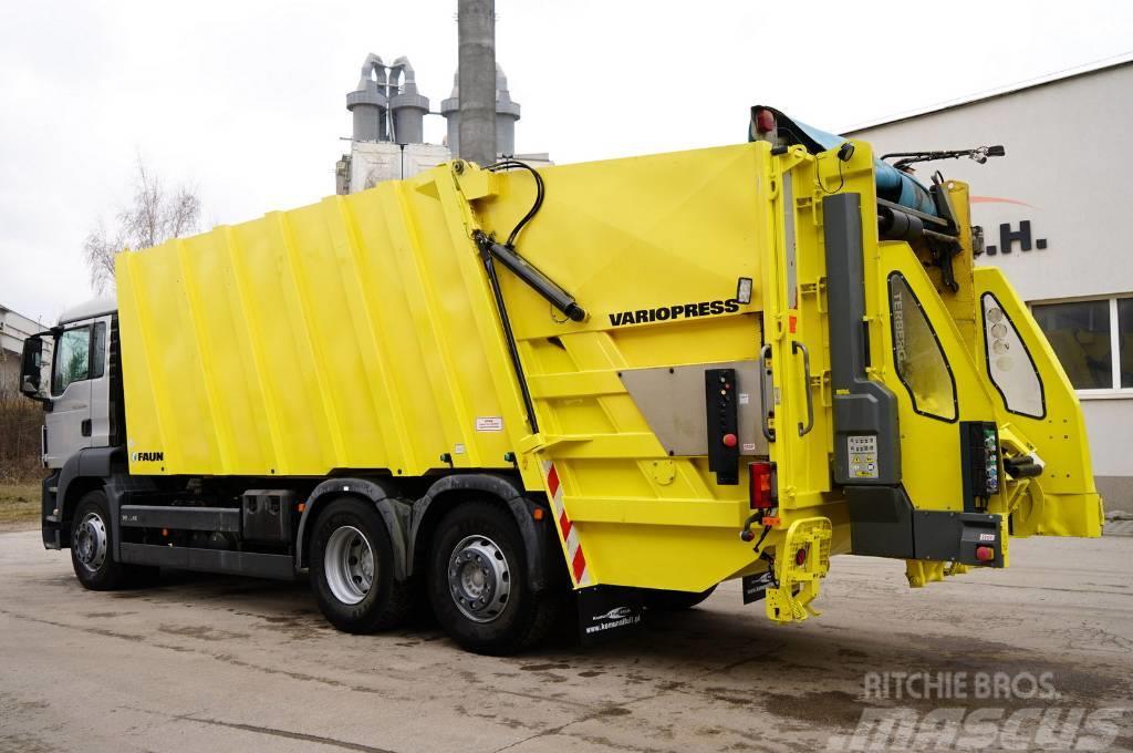 MAN TGS trzyosiowa śmieciarka FAUN 524 m3 EURO 5 Camion dei rifiuti