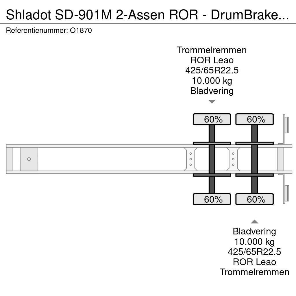  SHLADOT SD-901M 2-Assen ROR - DrumBrakes - SteelSu Semirimorchi portacontainer