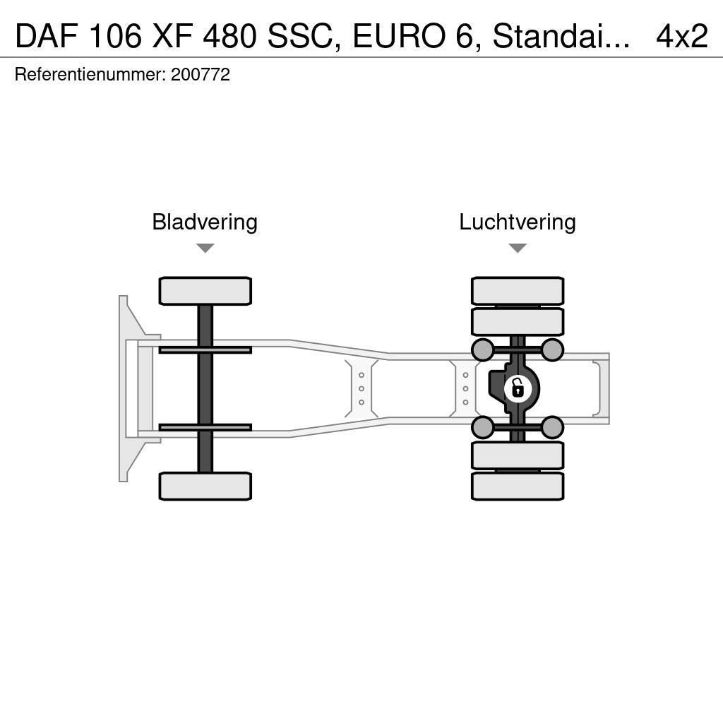 DAF 106 XF 480 SSC, EURO 6, Standairco Motrici e Trattori Stradali