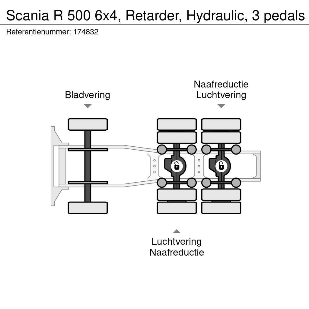 Scania R 500 6x4, Retarder, Hydraulic, 3 pedals Motrici e Trattori Stradali
