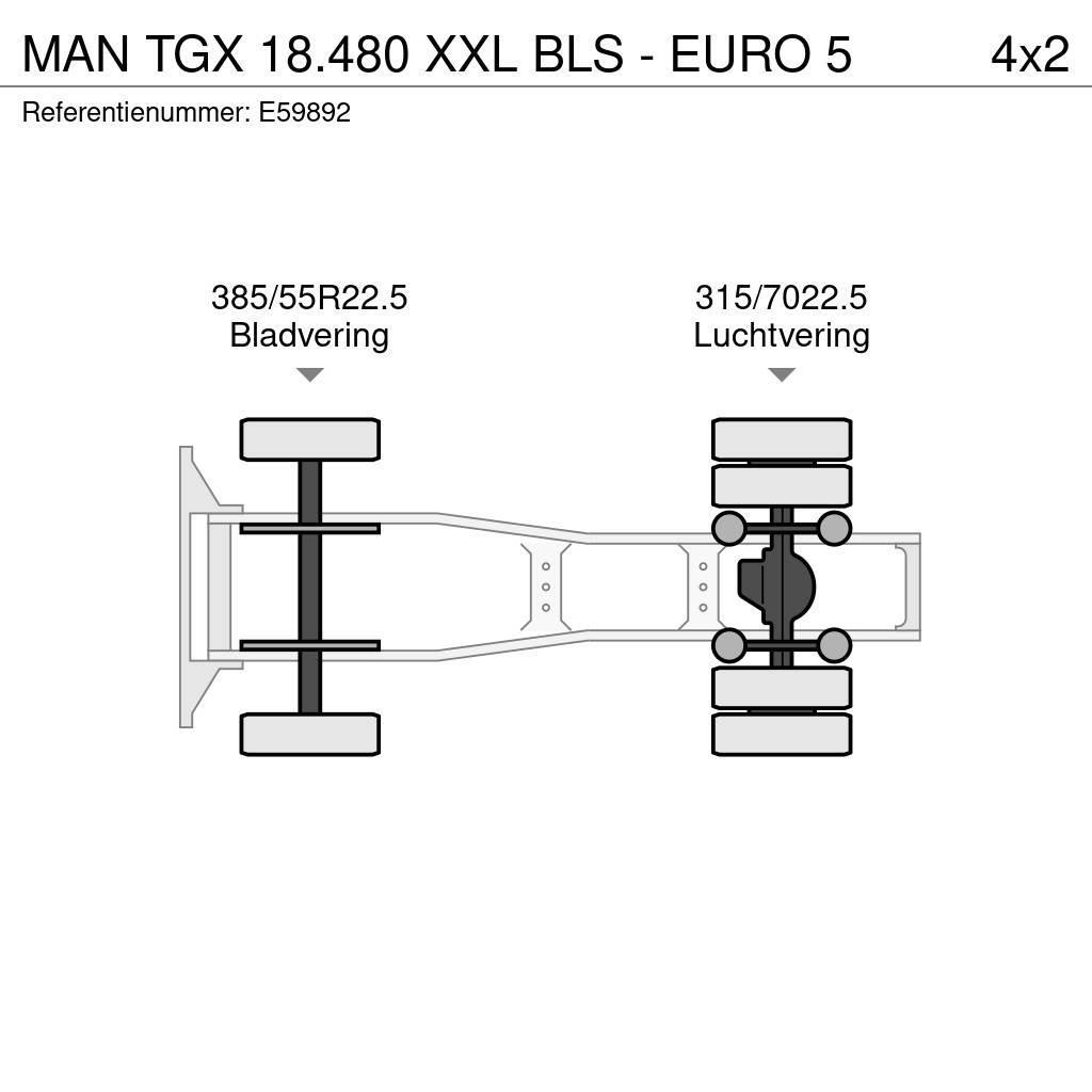 MAN TGX 18.480 XXL BLS - EURO 5 Motrici e Trattori Stradali
