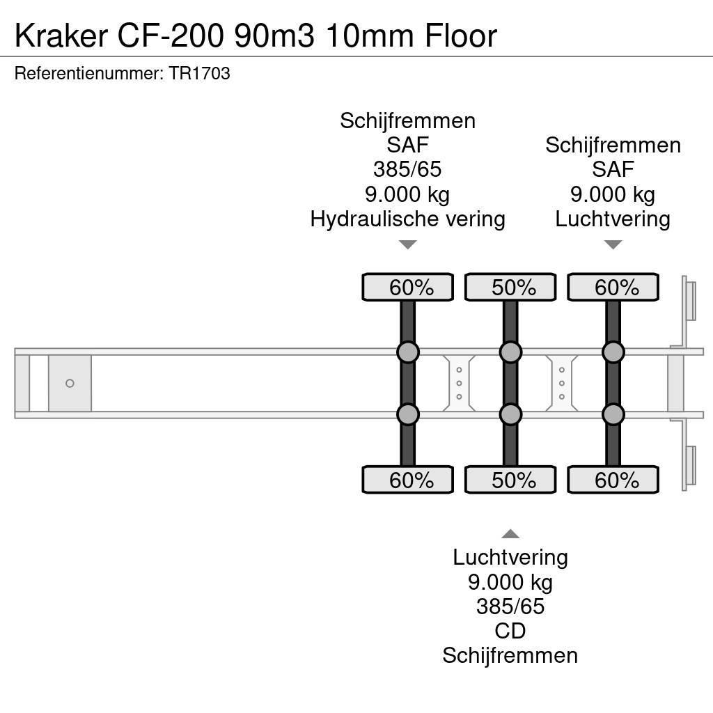 Kraker CF-200 90m3 10mm Floor Semirimorchi con piano mobile