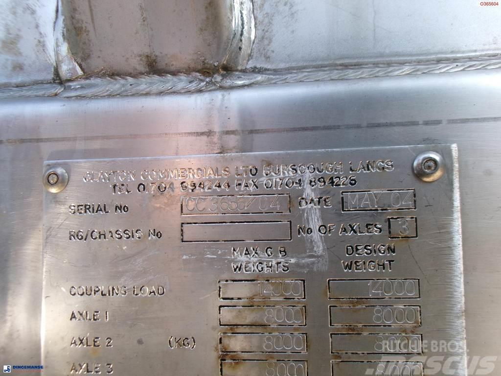  Clayton Bitumen tank inox 33 m3 / 1 comp + ADR Semirimorchi cisterna