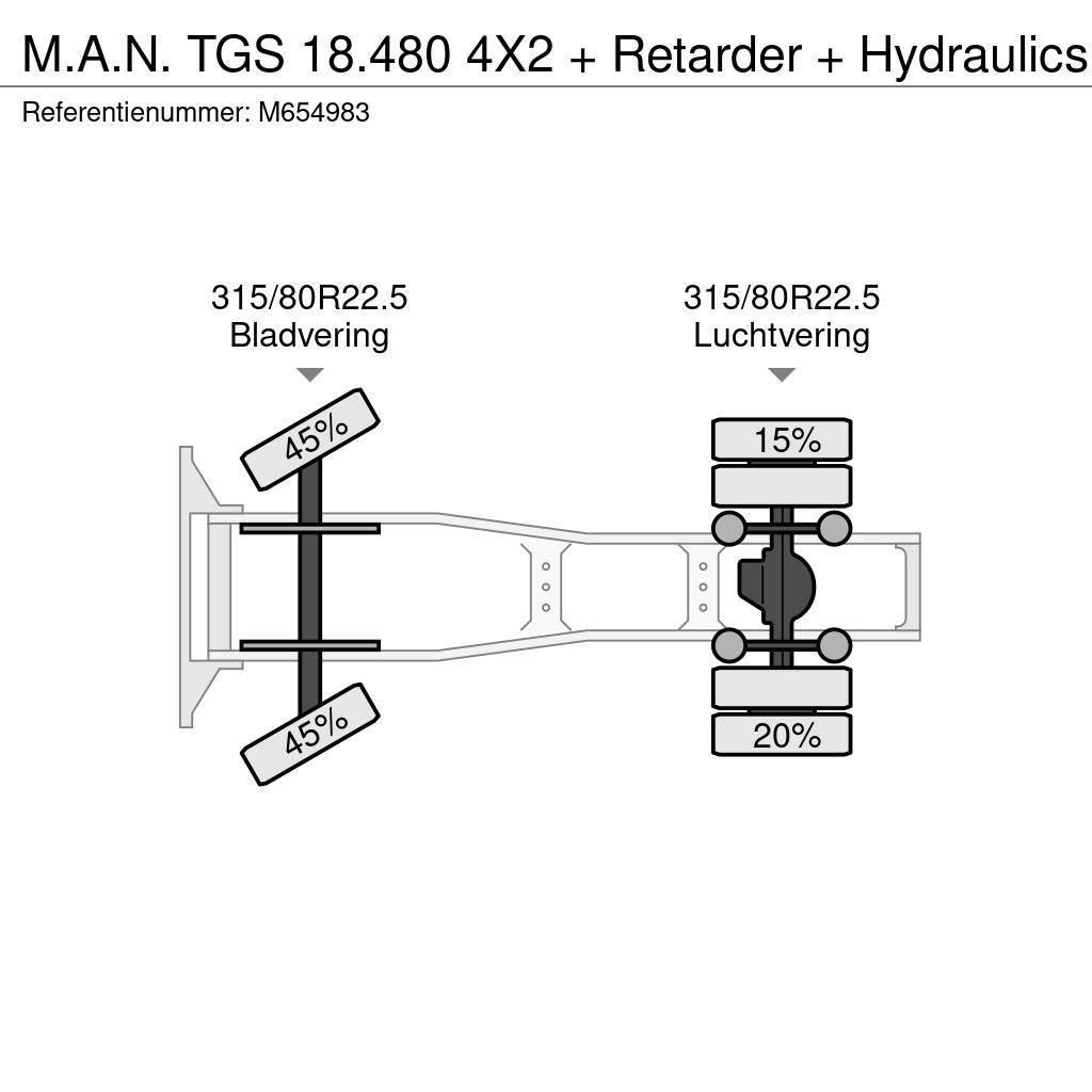 MAN TGS 18.480 4X2 + Retarder + Hydraulics Motrici e Trattori Stradali