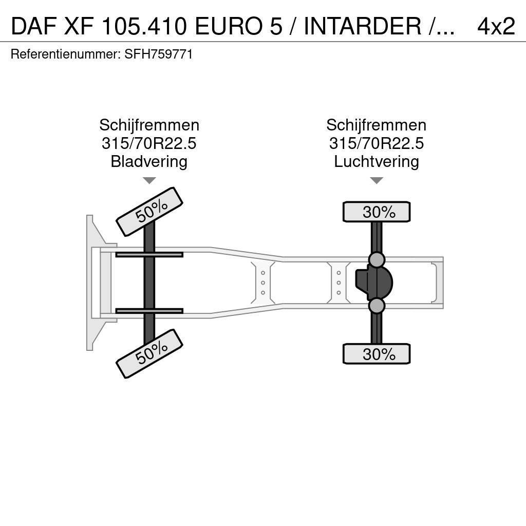 DAF XF 105.410 EURO 5 / INTARDER / COMPRESSOR / PTO / Motrici e Trattori Stradali