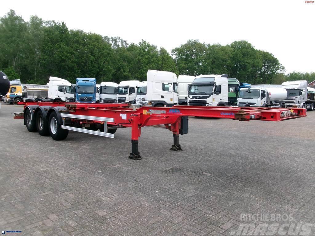 Asca 3-axle container trailer 20, 40, 45 ft Semirimorchi portacontainer