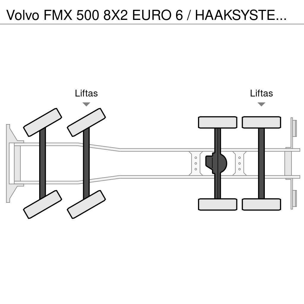 Volvo FMX 500 8X2 EURO 6 / HAAKSYSTEEM / PERFECT CONDITI Camion con gancio di sollevamento